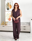 Set of vest and trousers  на марката Waist polyester и viscose, за ежедневна елегантност и комфорт.