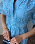 Vestido midi bordado