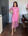 Rochie midi brodata