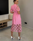 Rochie midi brodata