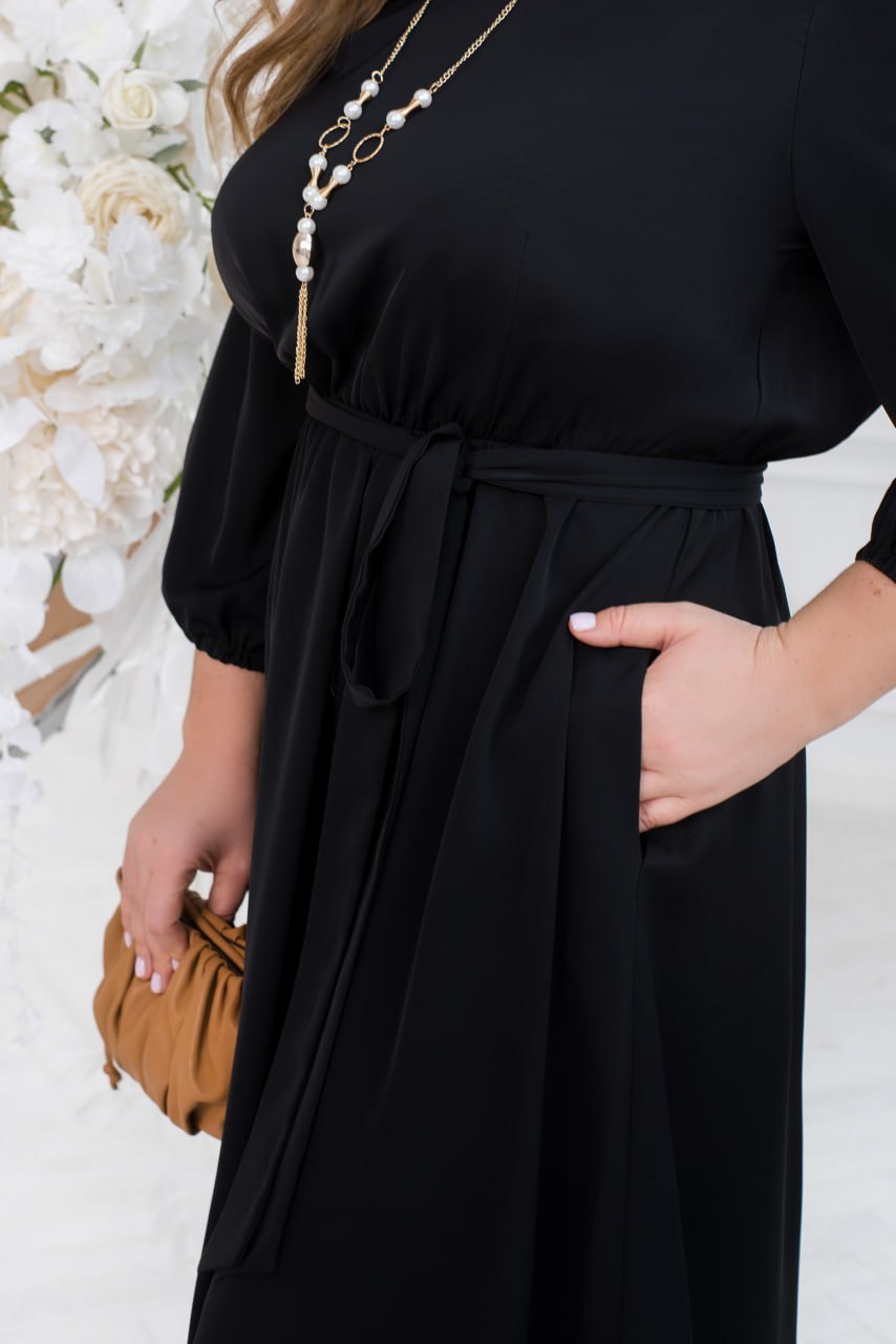Flared dress with belt  - Twiggy Shop