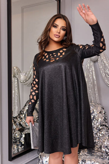 Evening dress made of lurex