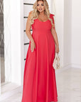 Дълга soft рокля с polyester от марка EU082025, изображение на елегантна и комфортна женска дреха