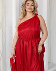 Vestido de tela brillante