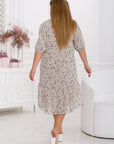 Floral chiffon dress  с ярки цветове и лек силует, модел YR, изработена от viscose и polyester.