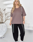 Set tricot cu detalii de cristal