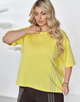 Set tricot cu detalii de cristal