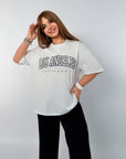 Трикоазен комплект с надпис NewYear25, 80% cotton, 15% polyester, 5% elastane, върху мека тъкан.