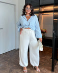 Pantalon en satin style Aladdin