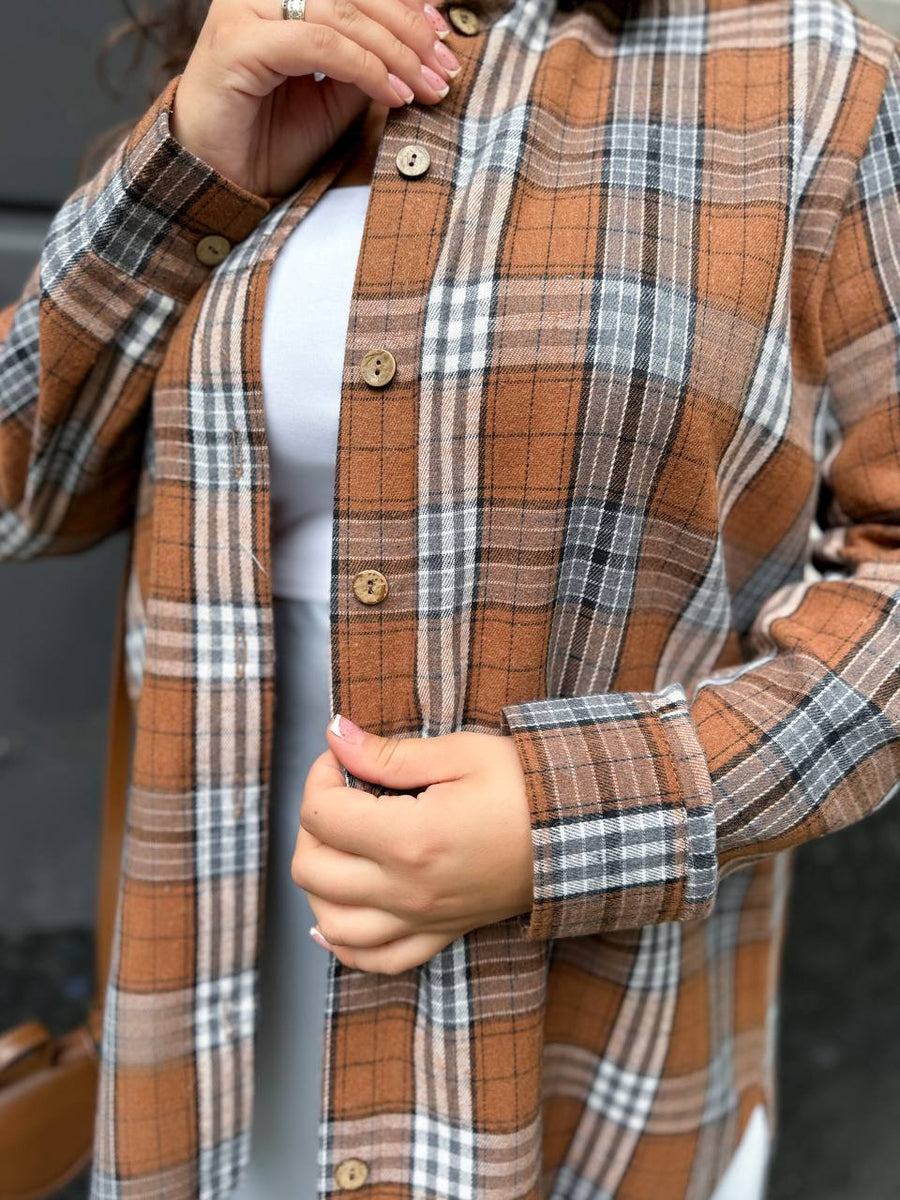 Wool plaid shirt