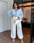 Pantalon en satin style Aladdin