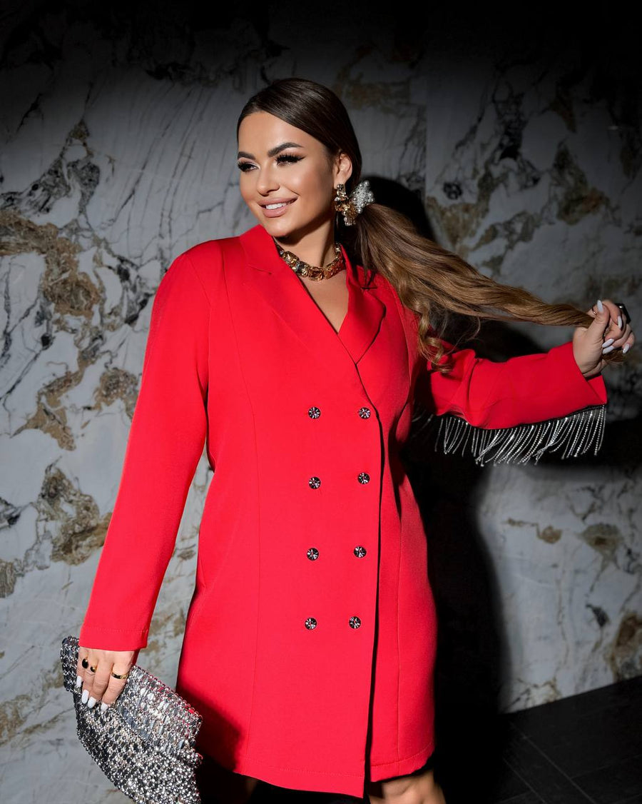 Blazer dress with stones