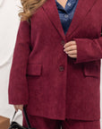 Ribbed velvet blazer  - Twiggy Shop