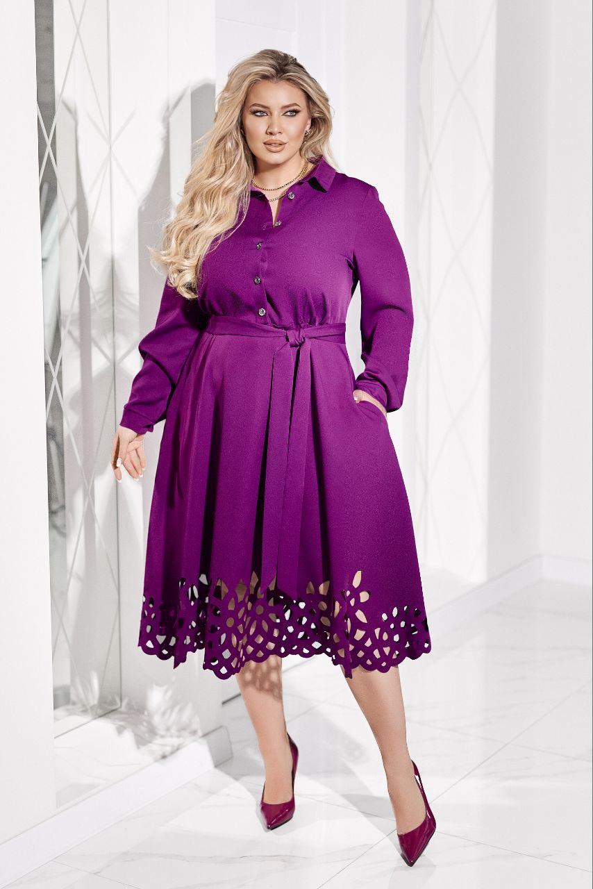 Srajčna obleka s perforacijo