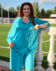 Комплект shirt и shorts от памучна Fabric, бранд Composition 70% cotton и 30% polyester, за комфорт и стил.