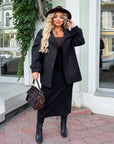 Short cashmere coat with warm lining, set made from polyester and viscose, model with elegant design and cosy lining