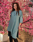 Set of tunic with cut-out details and leggings , cotton и polyester, моден и удобен за ежедневна носия.