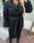 Short cashmere coat with warm lining, part of a set, polyester 65% and viscose 35%, image.
