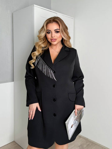 Blazer dress with stones