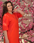 Set of tunic with cut-out details and leggings , с памучна и polyesterна Fabric, за стилна ежедневна визия.