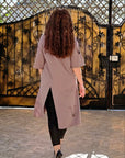 Set of tunic with cut-out details and leggings , cotton, polyester и elastane, подходящ за комфорт и стил.