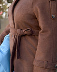 Set with a short coat with wool and warm lining, acrylic 80%, wool 20%, stylish and warm for winter days.