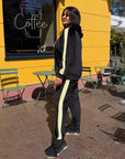 Hooded velvet set, viscose, cotton and elastane, with a soft, comfortable design, for stylish winter outfit.