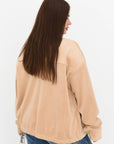 Stylish velvet bomber jacket with viscose, cotton and elastane, with an elegant design, suitable for everyday wear.