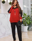 Set with a lurex jumper from an Italian brand, polyester, viscose and elastane, colourful and stylish for autumn.