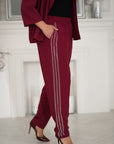 Linen trousers with decorative stones  и linenти, комплект от Composition: 80% linen и 20% polyester, изображение.