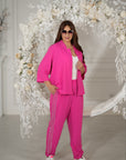 Ленен pants с linenти и декоративни камъни, комплект от Composition: linen 80%, polyester 20%, моден и стилен дизайн.