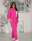 Linen trousers with decorative stones  от комплект, linen 80% и polyester 20%, изображение на стилен дизайн.