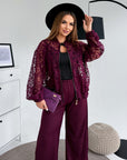Set with a mesh bomber jacket made from polyester, viscose and spandex, stylish and comfortable for everyday wear.