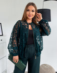 Set with a mesh bomber jacket made from polyester, viscose and spandex, image of fashion mesh bomber jacket with details.