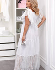 Vestido largo con bordado