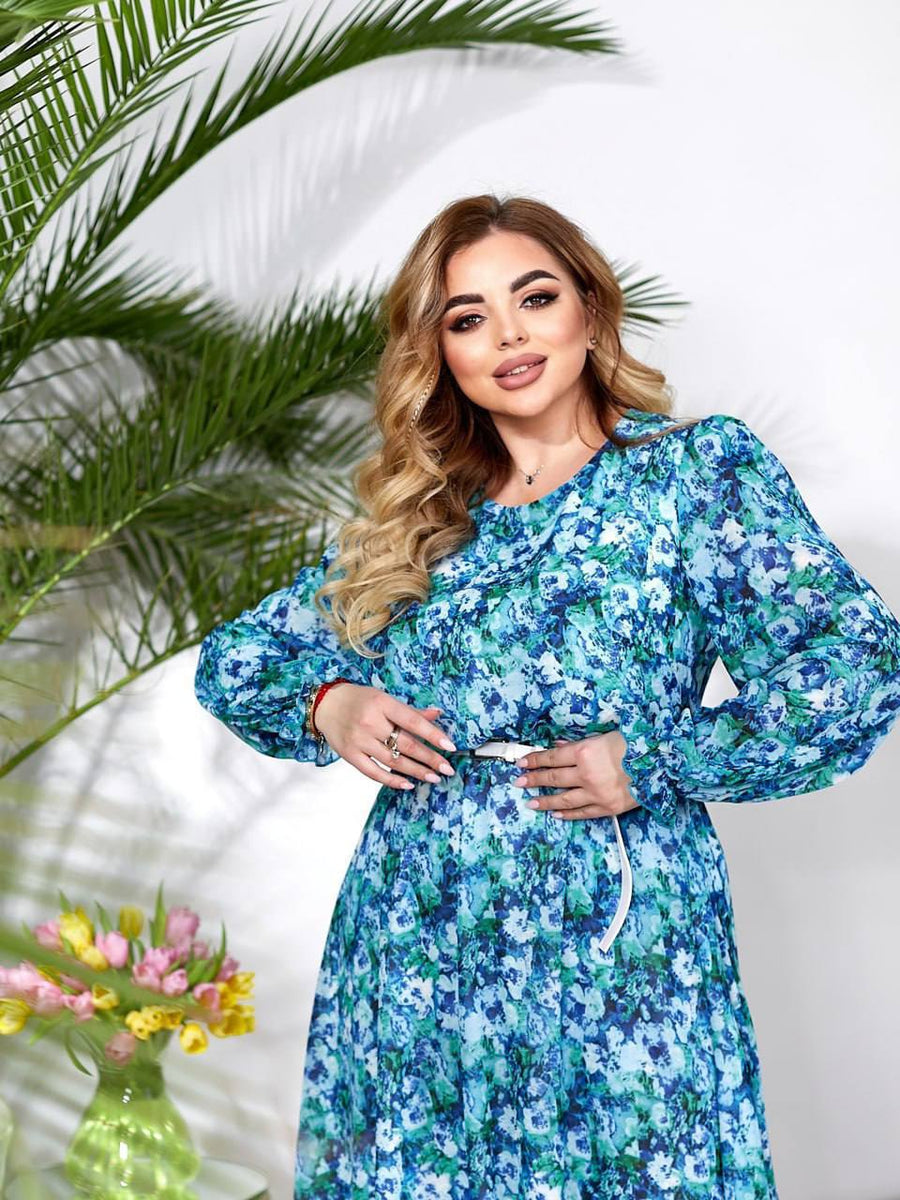 Flared chiffon dress  - Twiggy Shop