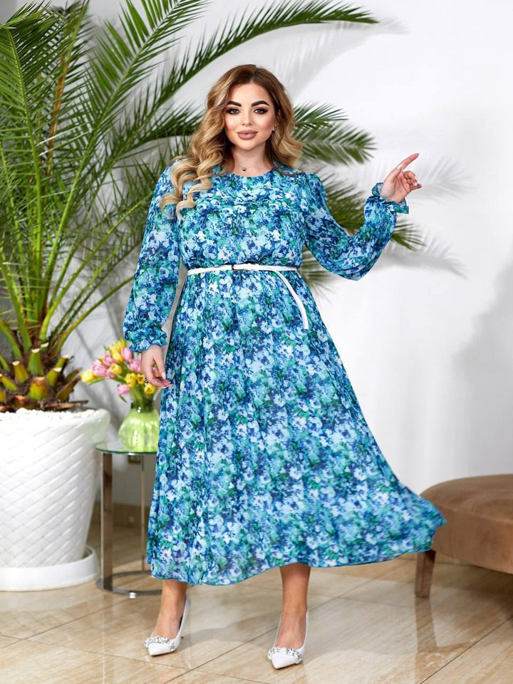 Flared chiffon dress  - Twiggy Shop