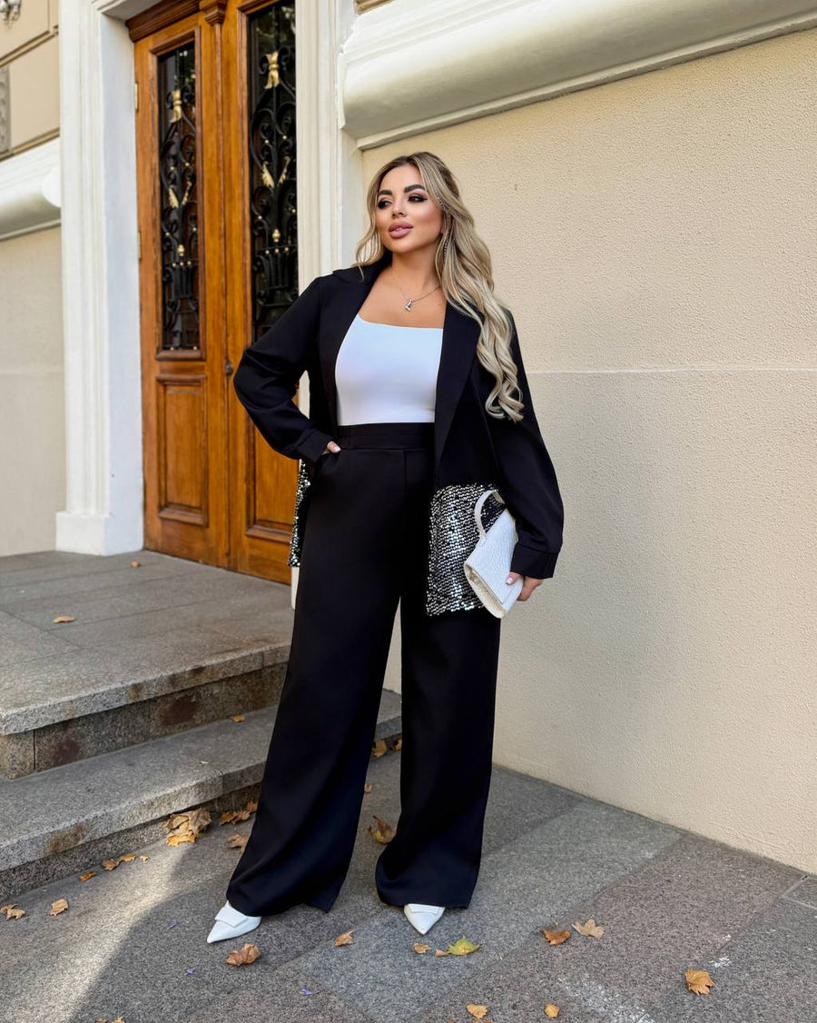 Set with sequin-embellished blazer  - Twiggy Shop