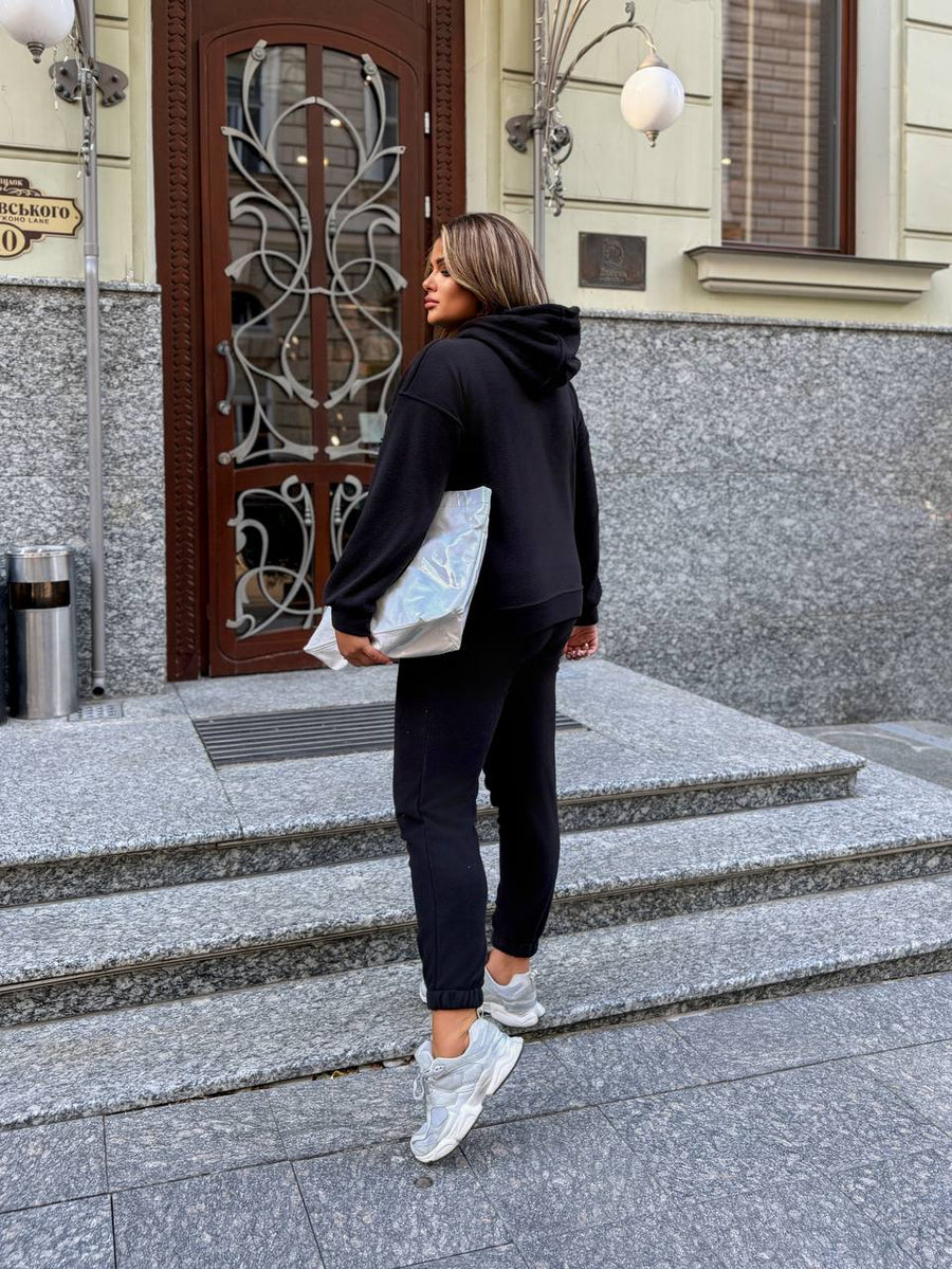 Soft casual set with hood  - Twiggy Shop