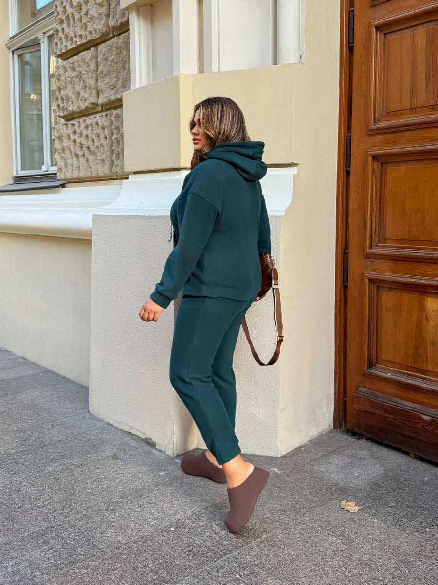 Soft casual set with hood  - Twiggy Shop