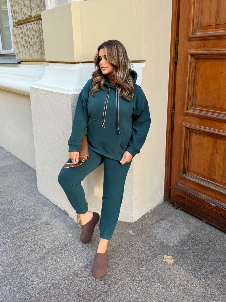 Soft casual set with hood  - Twiggy Shop