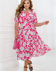 Floral wrap dress  от марка YR, polyester и lycra, показана на снимка.
