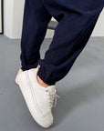 Corduroy trousers from an Italian brand, viscose, cotton and elastane, with soft and luxurious textured effect.