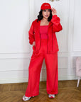 Soft velvet set with a hood  - Twiggy Shop