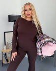 Fleece-lined three-piece set