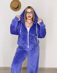Velvet set with hood  - Twiggy Shop