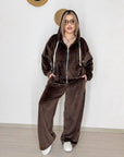 Velvet set with hood  - Twiggy Shop