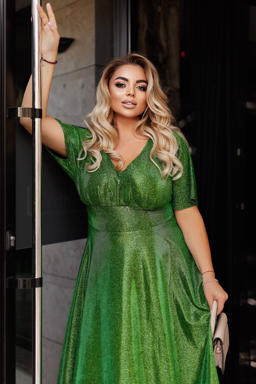 Dress made of shiny fabric - Twiggy Shop