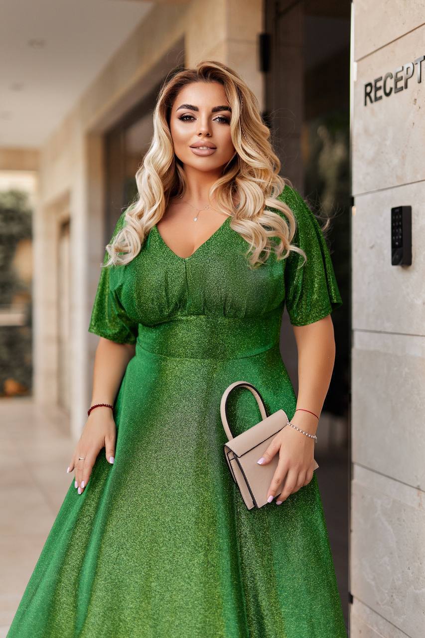 Dress made of shiny fabric - Twiggy Shop