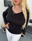 V-neck top